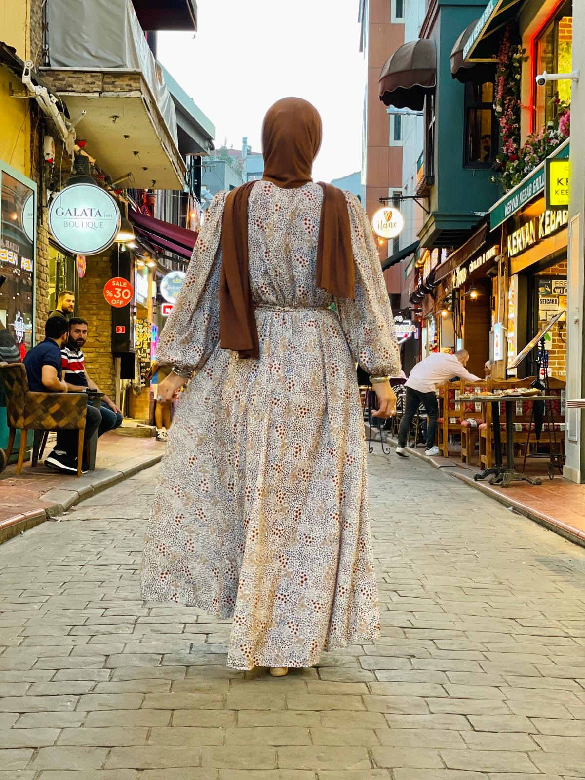 * Café printed dress - Image 4