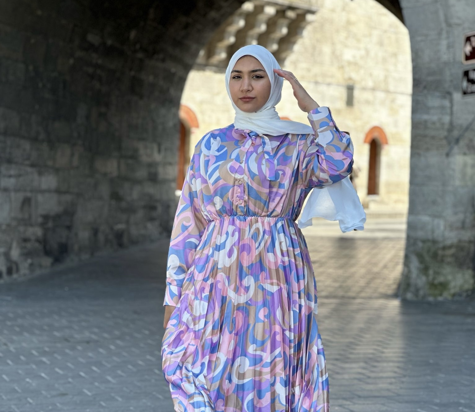 Turkish satin dress - Image 2