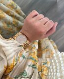 * Beige floral dress