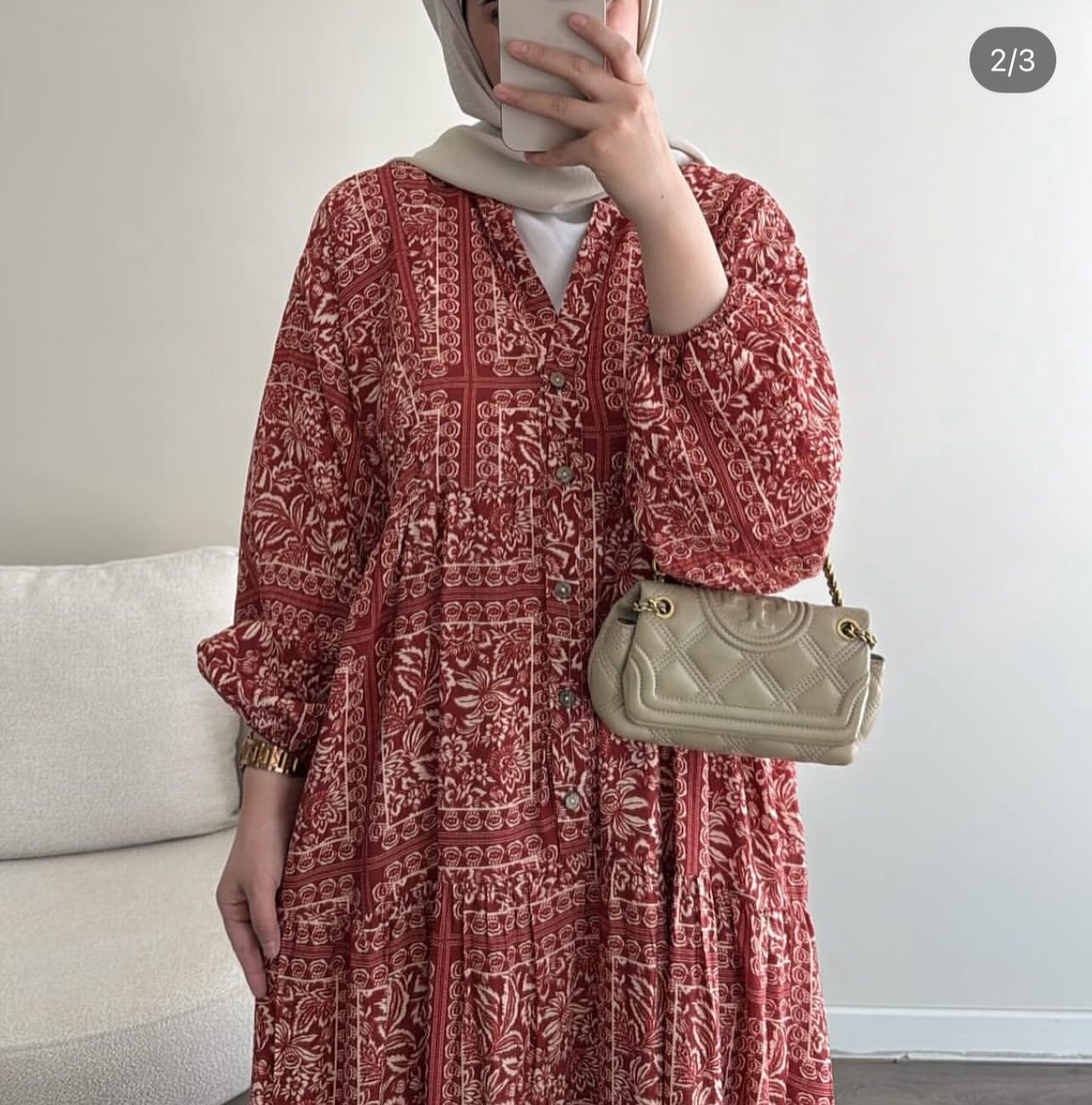 فستان منقوش