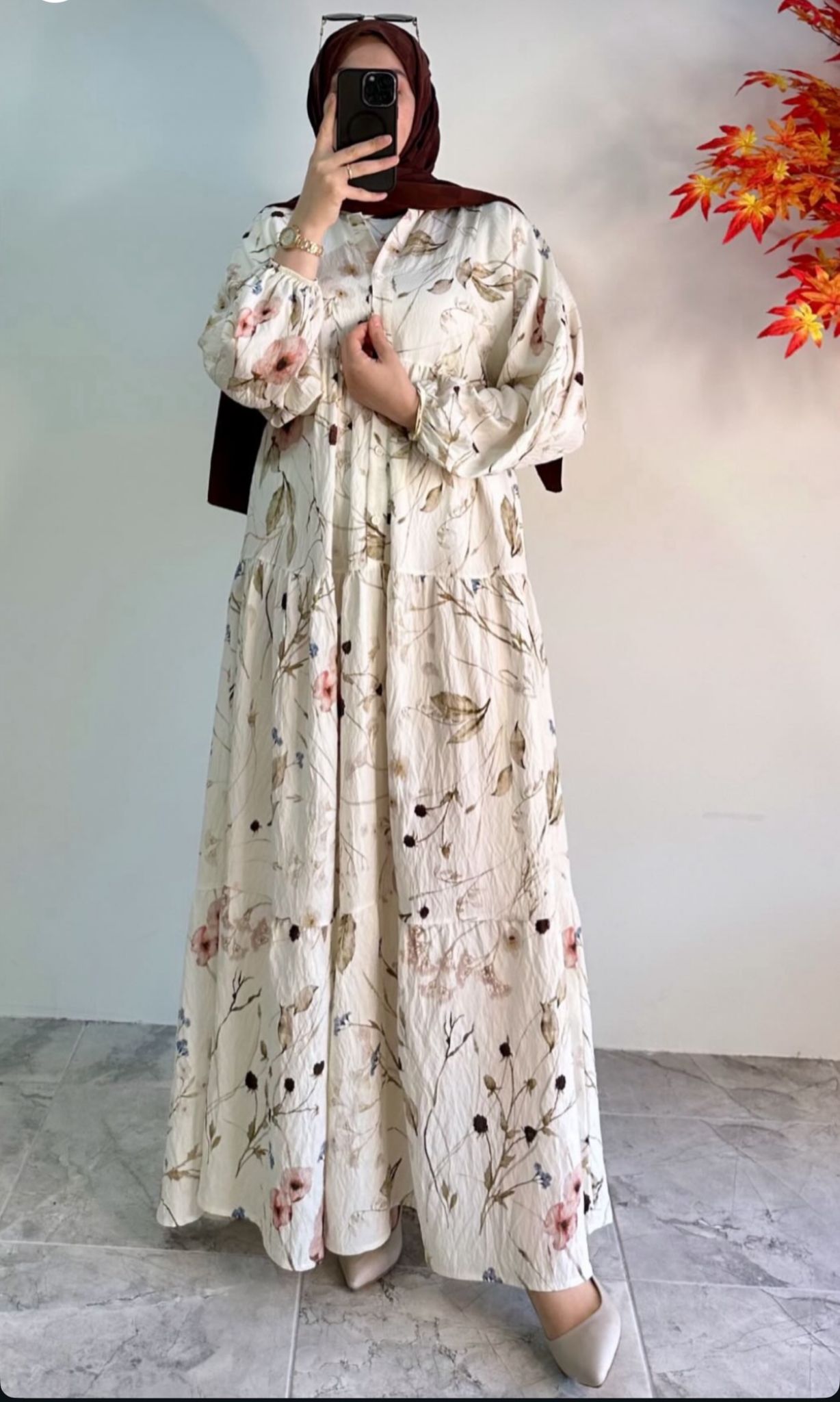 فستان منقوش تركي