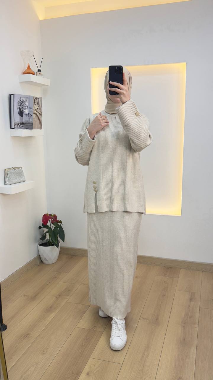 سوت قطعتين صوف تريكو - Image 3